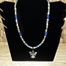 Silver Angel with Glass Beads Necklace