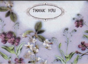 Flower Print Thank You Card