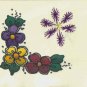 Handmade Embroidered Flower  Note Cards
