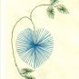 Blue Heart-shaped Flower Embroidered Notecards