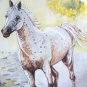 Speckled Horse Running Blank Greeting Card