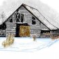 Gray Barn In Snow