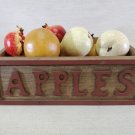 Wood Apple Box w/ artificial fruit