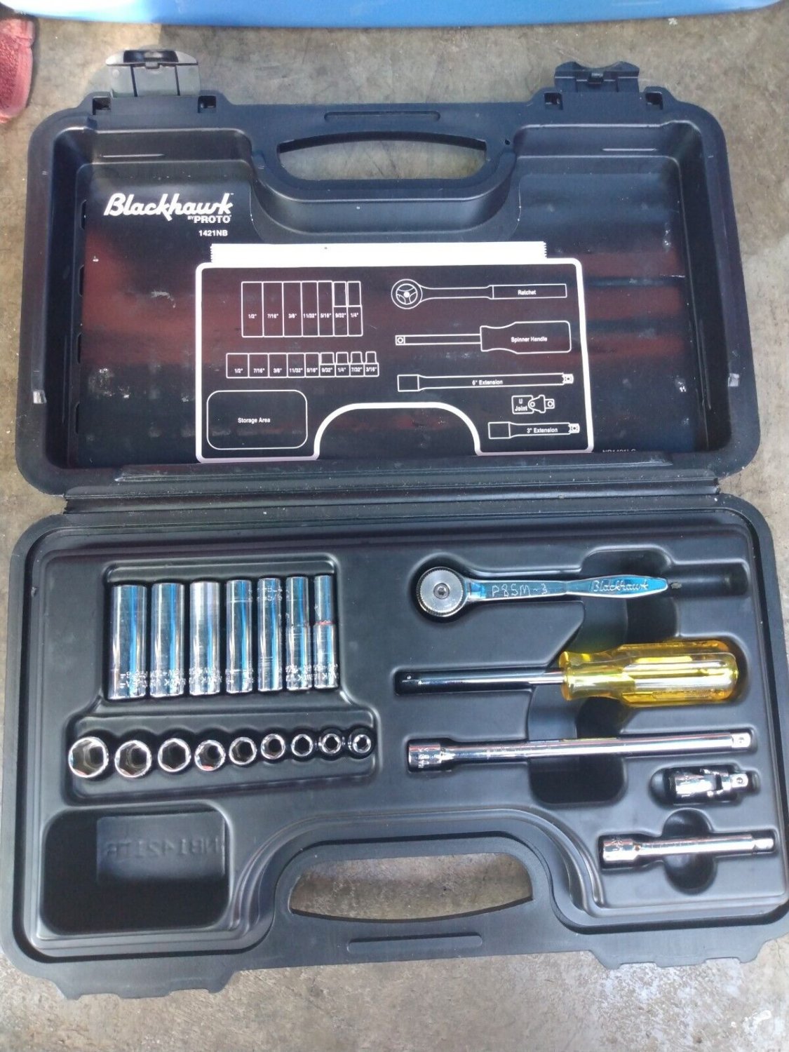Blackhawk 21 Piece Socket Set With Carry Case