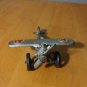 Vintage 1930s AC Williams Cast Iron Silver Military Aircraft Airplane