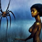 Spider Preying On An Exotic Black Woman