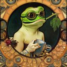 Frog Man Smoking And Drinking