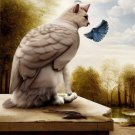 A White Cat With Wings