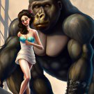 Girl In Mini tempts Giant Ape