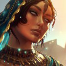 Belly dancer portrait