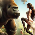 A Woman Tempting A Gorilla 2