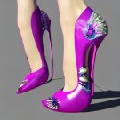 Super-High-Heel Purple Pumps