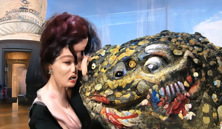 A Multi-Eyed Glob Contfronts A Glamorous Lady