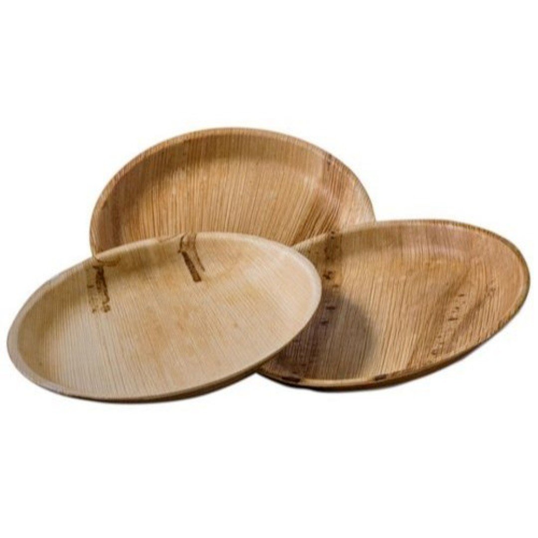 Areca Leaf Plates Eco Friendly Natural Reusable Handmade Round Inch 10 pcs 10