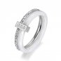 Unique Handmade Ceramic Crystal Rings for Women, Girls, Gold Stainless Steel | CZ Stones Rings