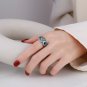 Unique Handmade Hand Crafted Adjustable Owl Ring Stunning Blue Eye Detail Bird Lover