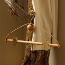 Creative Solid Wood Pants wardrobe Hangers with Belt Clip, Vintage Skirt Hangers, Clothes Hanger