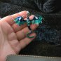 Stunning Large Shades of Blue Flying Dragon with diamante Stones Costume Brooch - BN