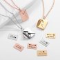 Personalized Locket Necklace, Small 3D Envelope Locket, Letter Locket, Pendants necklaces