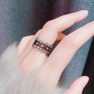 Black Lace Ring Women's 100%-S925 Sterling Silver Women's Jewelry Party Birthday Gift