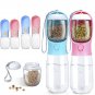 Portable Travel Water Bottle For Pet Drinker Leakproof Bowl with Food Container