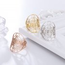 Flower of Life Ring for Women and Men Stainless Steel Meditation Adjustable Ring