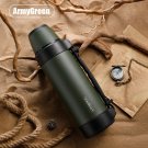 Portable Men's Outdoor Sports Thermos Cup Stainless Steel Water Bottle 1.5L/1.2L