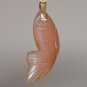 Brown Jade Fish Pendant Charm Yu Wealth Luck