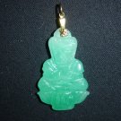 Green Jade 2-sided Guan Yin Pendant Quan Am Kwan