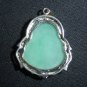 Green Jade Buddha Pendant Luck Fortune Hotei B2