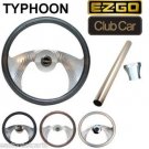 Club Car Golf Cart Typhoon Billet Steering Wheel Combo Set