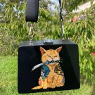 Hand-painted wood bag