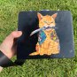 Hand-painted wood bag
