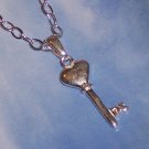 Sterling Silver Necklace- Key to your Heart Pendant with Sterling Silver Toggle from Bali