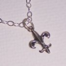 Fleur De Lis Necklace on Sterling Silver Chain