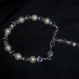 White Bride Bracelet of Pearls Swarovski Crystals and Sterling Silver