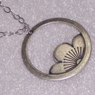 White Lotus Ring Blossom Pendant on Sterling Silver Chain