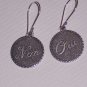 Oui Non French Circle Disc Earrings on Sterling Silver Earwires