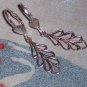 Filigree Leaf Branch Drop Earrings on Sterling Silver Lever Backs