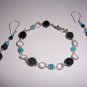 Sterling Silver Bracelet and Earrings Set with Black Onyx and Turquoise