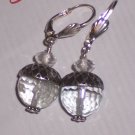Rock Crystal Acorn Earrings on Sterling Silver Leverbacks