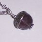 Silver Brass Acorn Pendant on a Sterling Silver Chain Necklace