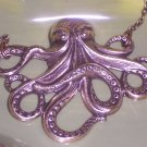 Antiqued Brass Octopus Necklace