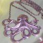 Antiqued Brass Octopus Necklace