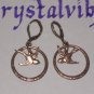 Brass Ox Sparrow Bird Hoop Earrings Vintage Style Bird Jewelry