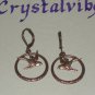 Brass Ox Sparrow Bird Hoop Earrings Vintage Style Bird Jewelry
