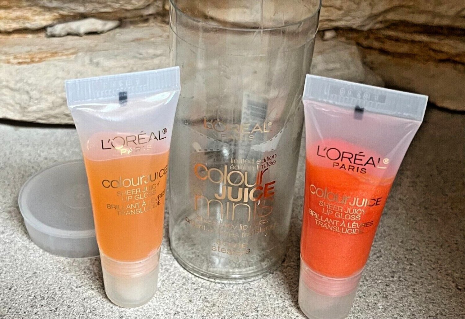 L'Oreal Paris COLOUR JUICE MINIS Sheer Juicy Lip Gloss Duo SCENE