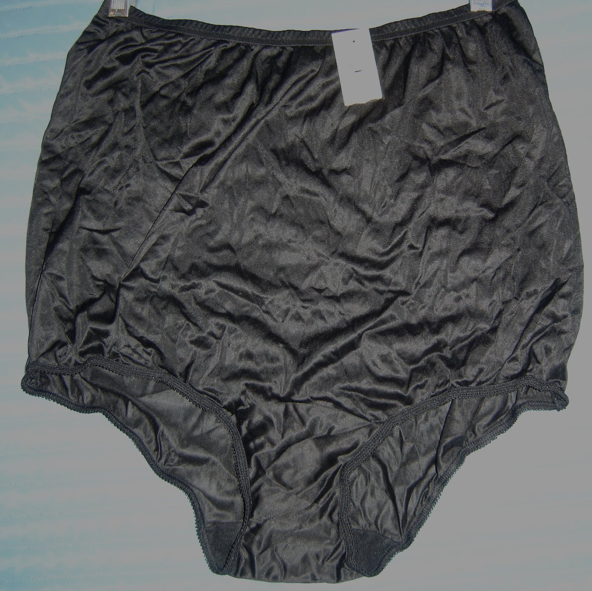 Vintage Vanity Fair ALL NYLON Full Brief Black Panties Made in USA, NWT
