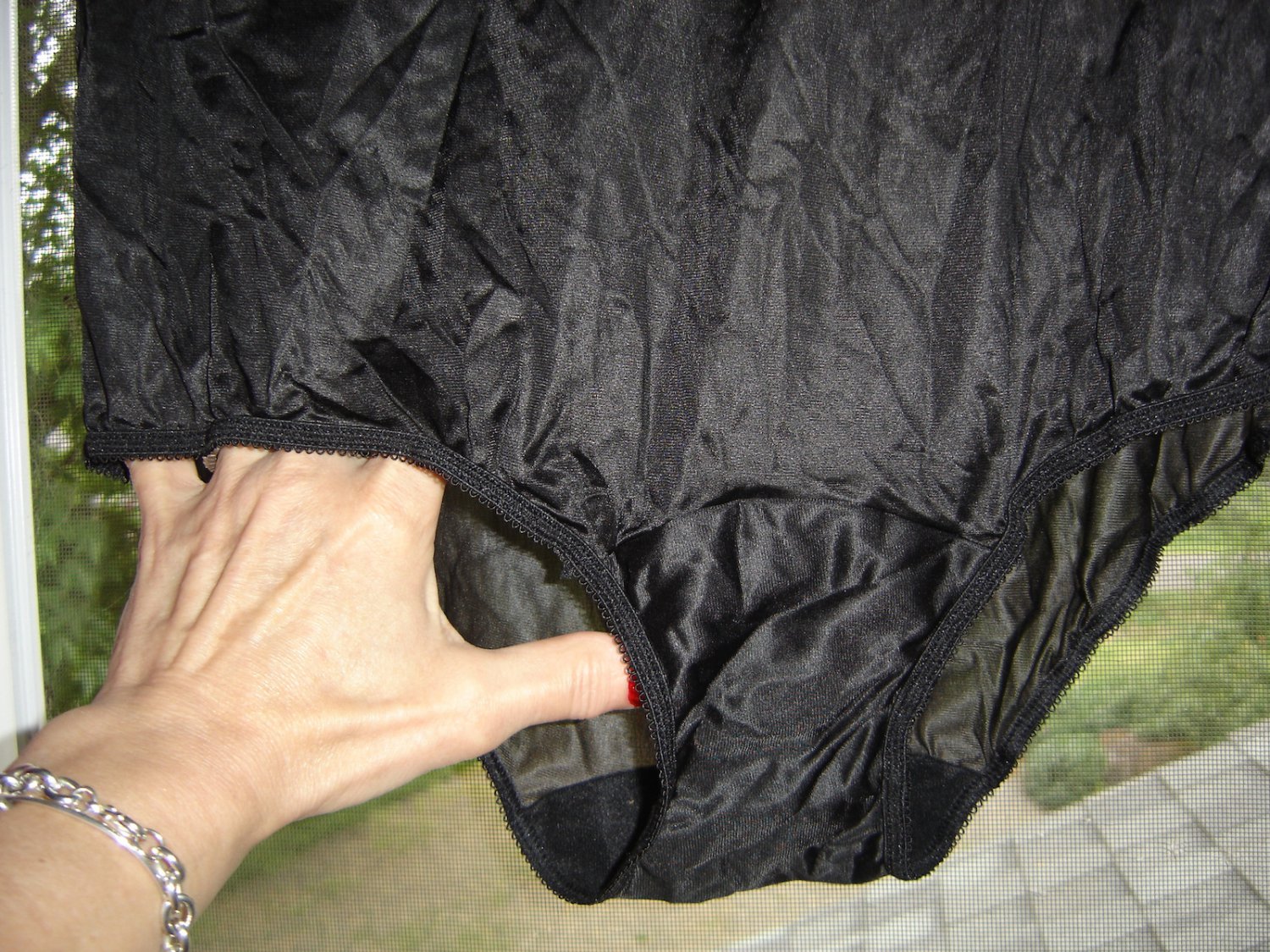 Vintage Vanity Fair ALL NYLON Full Brief Black Panties Made in USA, NWT