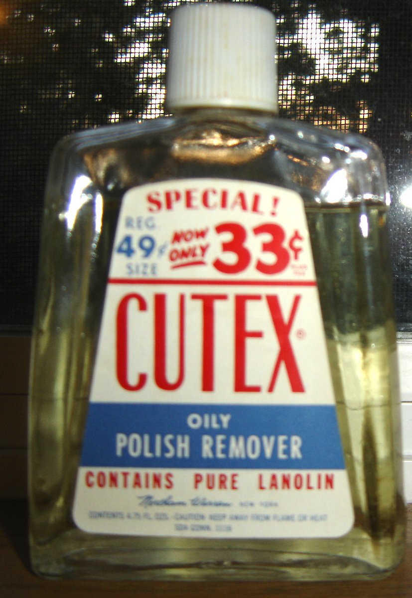 Vintage CUTEX Nail Polish in Glass Jar, 4.75 Oz.